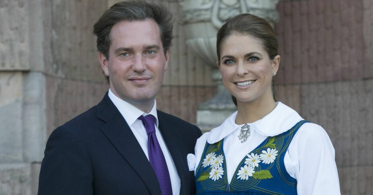 Chris O'Neill och prinsessan Madeleine firar nationaldagen i Stockholm, 2013