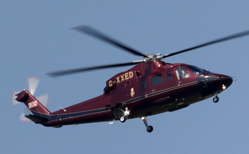 Drottningens helikopter. Drottning Elizabeth Helikopter