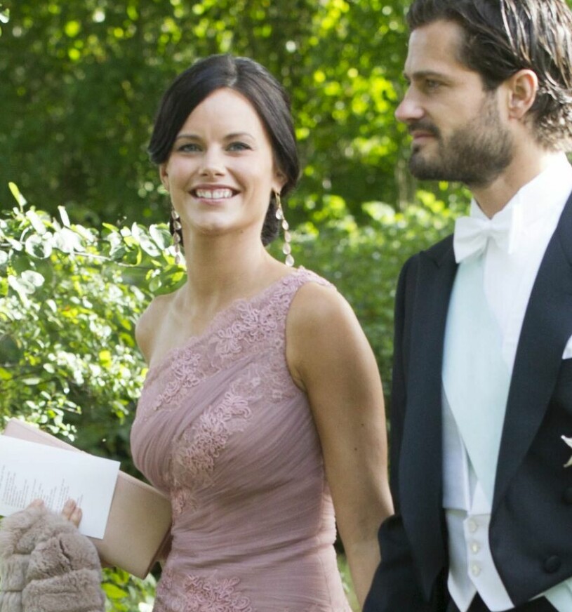 Sofia och Carl Philip. Prinsessan Sofia, då Sofia Hellqvist, med prins Carl Philip