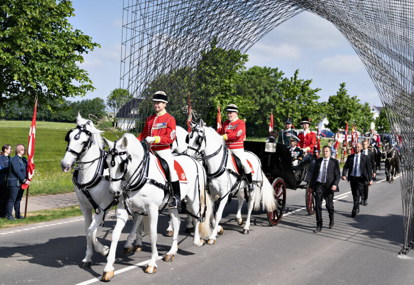 En historisk dag för den danska kungafamiljen. Danska kungafamiljen Drottning Margrethe ceremoni Genforeningen