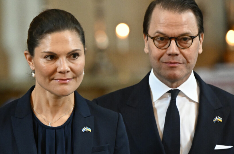 Kronprinsessparet vid dagens fredsbön. Kronprinsessparet vid Fredsbön för Ukraina 2023