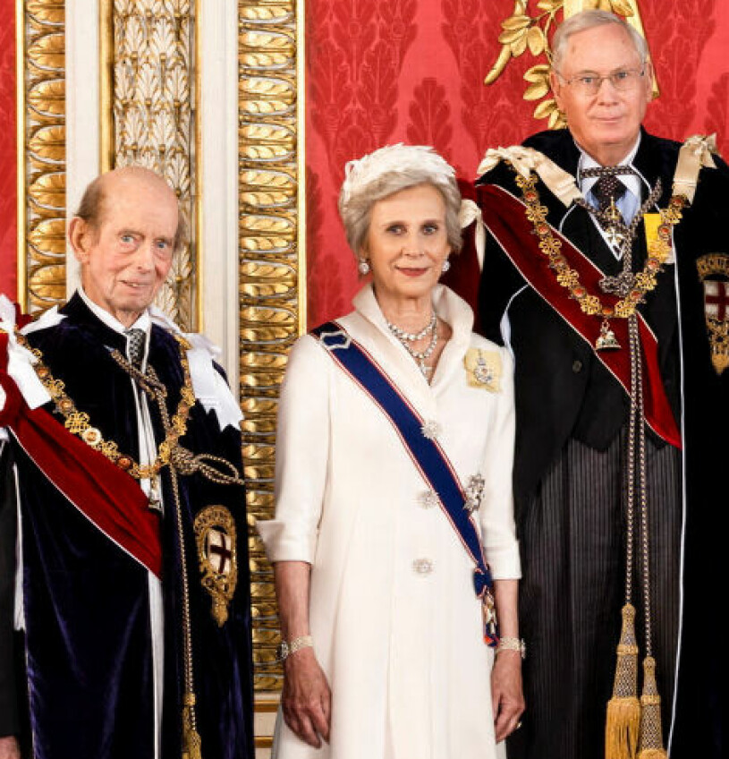 Drottning Elizabeths kusiner på kung Charles kröning: Hertigen av Kent och prins Richard – med sin danskfödda fru prinsessan Birgitte