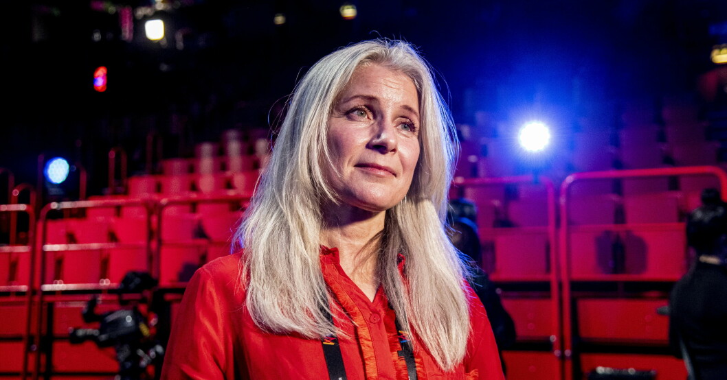 Anette säger upp sig efter 14 år. Anette Brattström under första deltävlingen i Melodifestivalen 2022 i Avicii Arena.