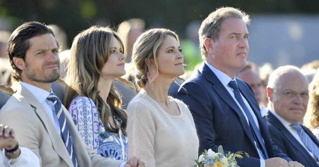 Prins Carl Philip, prinsessan Sofia, prinsessan Madeleine och Chris O'Neill trivs i varandras sällskap. Prins Carl Philip, prinsessan Sofia, prinsessan Madeleine och Chris O'Neill