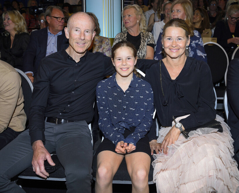 Ingemar Stenmark med sin fru Tarja och deras dotter Iza.