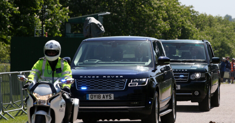 Meghan och Harry satt i en Range Rover på sin bröllopsdag, 2018! Foto: