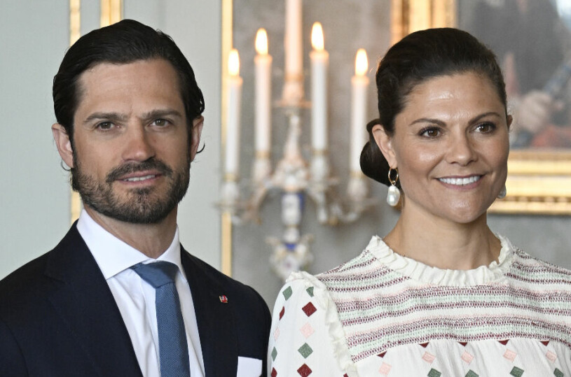 Syskonträff på slottet i dag. Prins Carl Philip och kronprinsessan Victoria