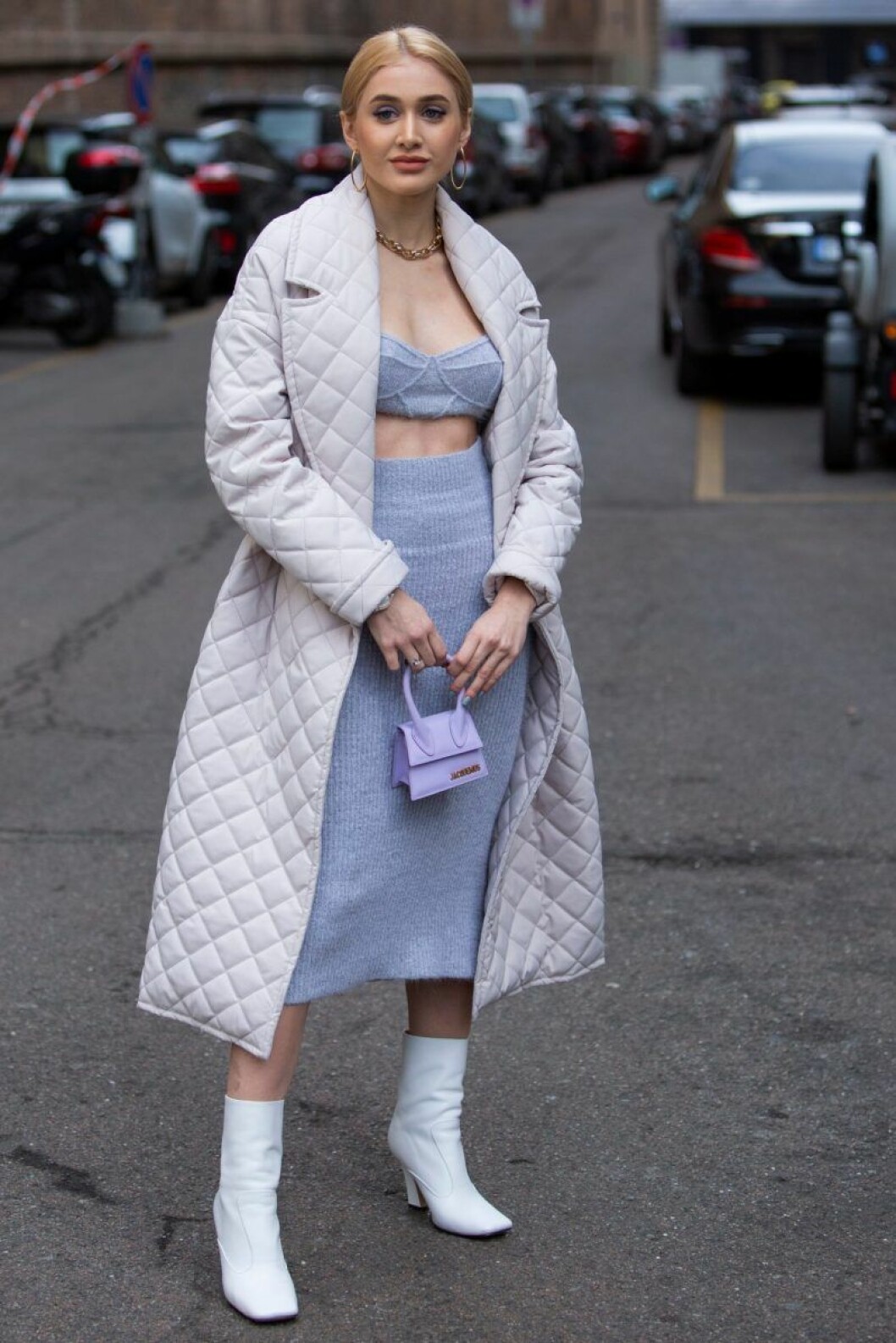 Streetstyleinspiration från Milano Fashion Week Streetstyle-quiltad-jacka