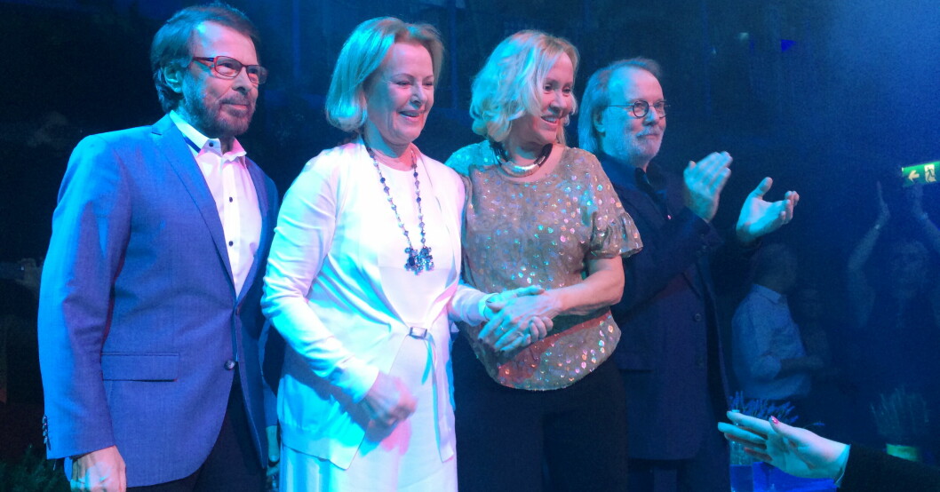 Björn Ulvaeus, Anni-Frid Lyngstad, Agnetha Fältskog och Benny Andersson i Abba.