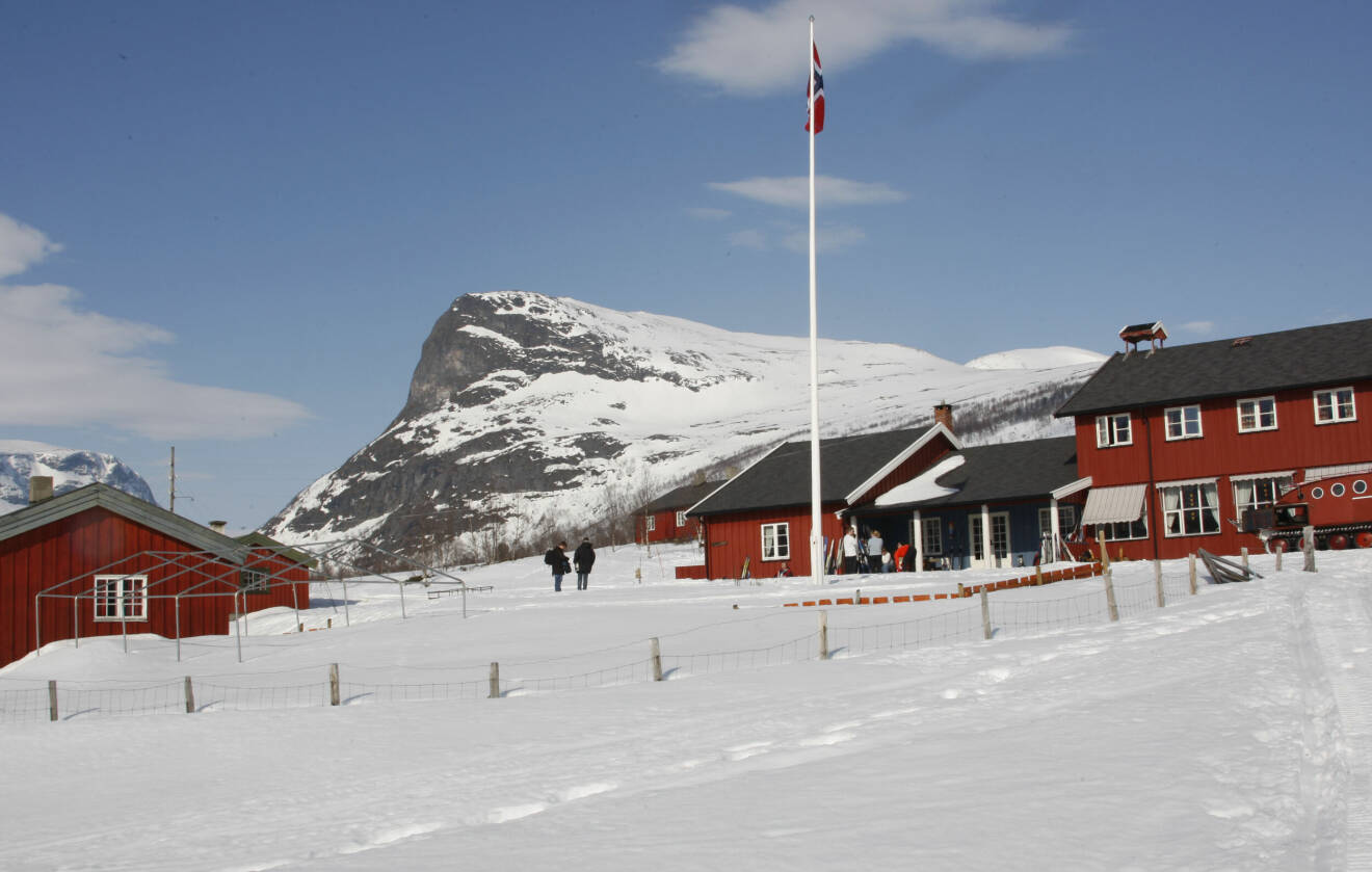 Norska kungafamiljens fjällstuga Prinsehytta i Sikkilsdalen