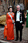 Drottning Silvia och kung Carl Gustaf vid Kungens middag för Nobelpristagarna på Stockholms slott.