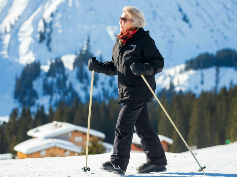 85-åriga Beatrix – som återvänder till Lech varje år. Prinsessan Beatrix på skidsemester i Lech