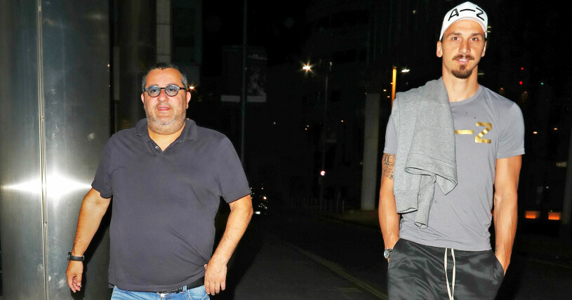 Zlatan och Mino Raiola 2017. Zlatans fotbollsagent Mino Raiola har gått bort.
