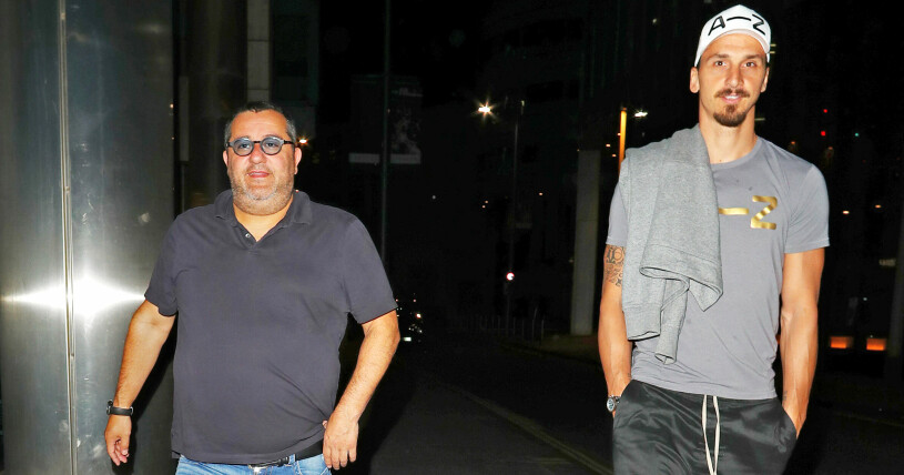Zlatan och Mino Raiola 2017.