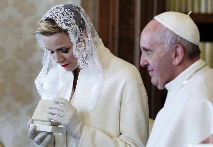 Charlene och Franciskus 2016.