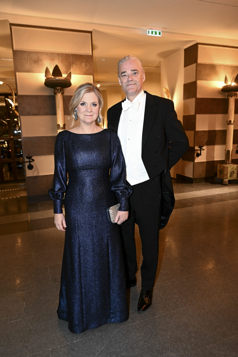 Magdalena Andersson och maken Richard Friberg. Magdalena Andersson och Richard Friberg Nobel 2022