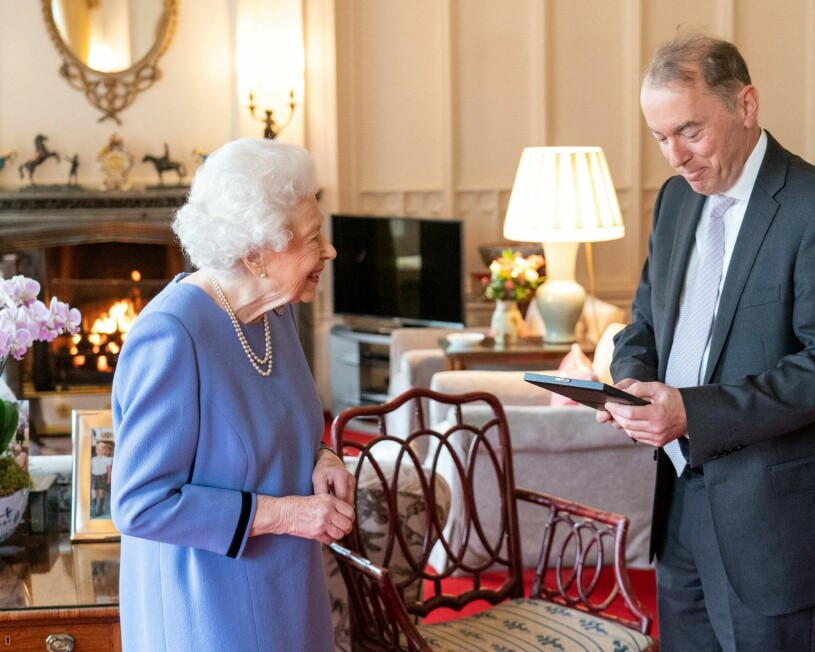 Ett fint möte, och en stolt medaljör. Drottning Elizabeth Thomas Trotter