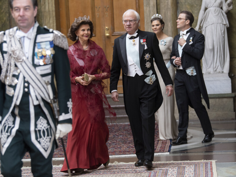 Värdparet. Kungaparet Representationsmiddag slottet