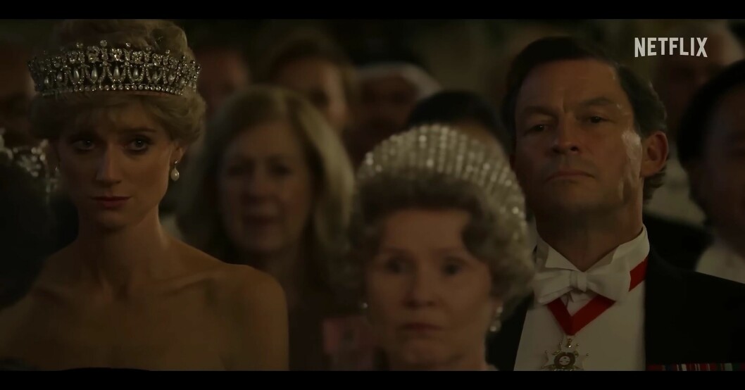 Elizabeth Debicki och Dominic West spelar prinsessan Diana och prins Charles i säsong 5 av The Crown. The Crown säsong 5