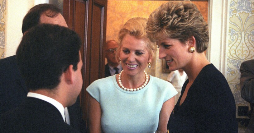 Eva O'Neill bredvid prinsessan Diana, 1992.