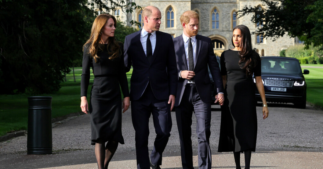 Kate, prins William, prins Harry och Meghan