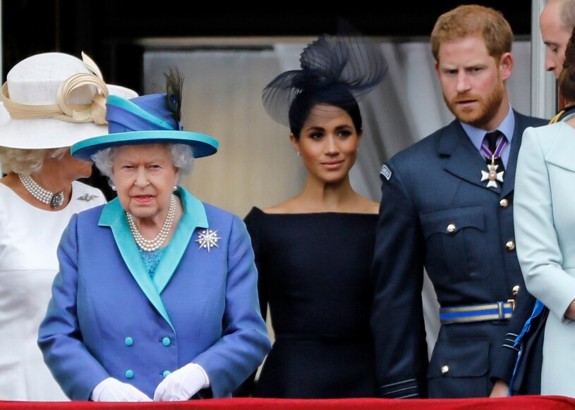 Meghan, Harry och drottningen. Meghan Markle Prins Harry Drottning Elizabeth