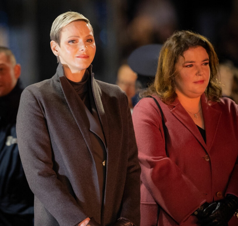 Charlene och Melanie-Antoinette tillsammans under ett officiellt uppdrag häromveckan. Furstinnan Charlene med Melanie-Antoinette Costello de Massy