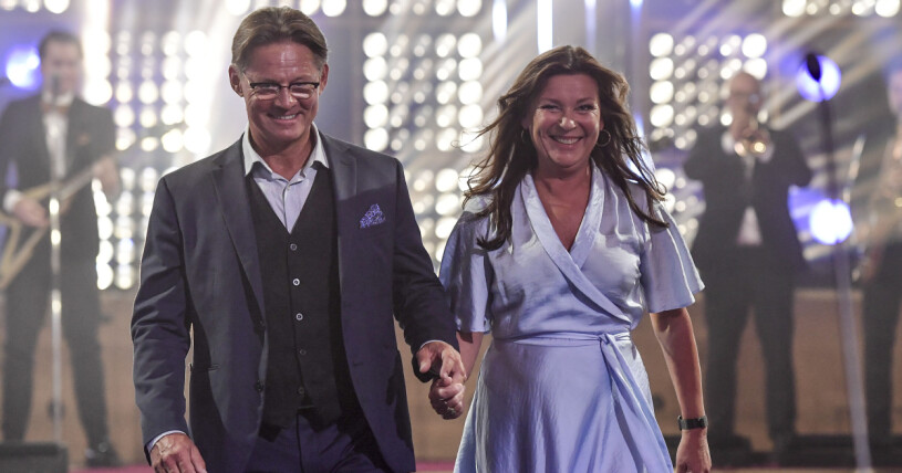 Mikael och Lotta på Kristallengalan 2020. Mikael Sandström och Lotta Engberg Kristallengalen 2020