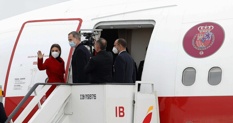 Det spanska statsplanet landade på Arlanda tidigare i dag, med Letizia och Felipe ombord. Drottning Letizia Kung Felipe Statsbesök 2021