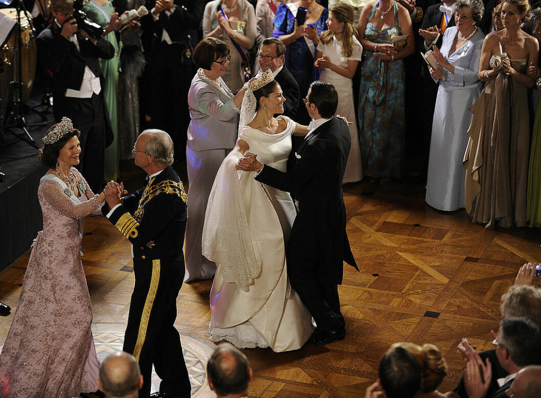 Kronprinsessan Victoria och prins Daniel, bröllopsvals 2010.