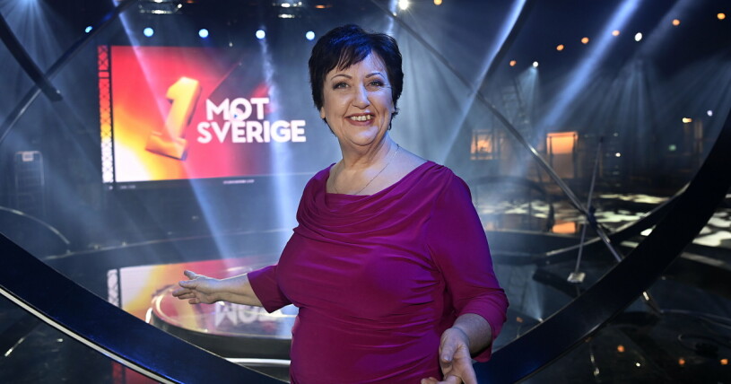 Här är Babben Larsson i "1 mot Sverige"-studion. När det kommer till att umgås med hemliga särbon finns det gott om platser att välja på.