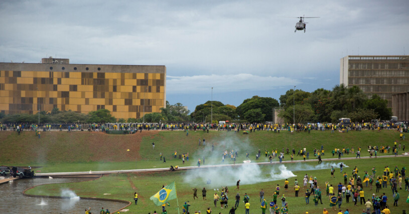 Stökiga scener i Brasilien. Brasilien