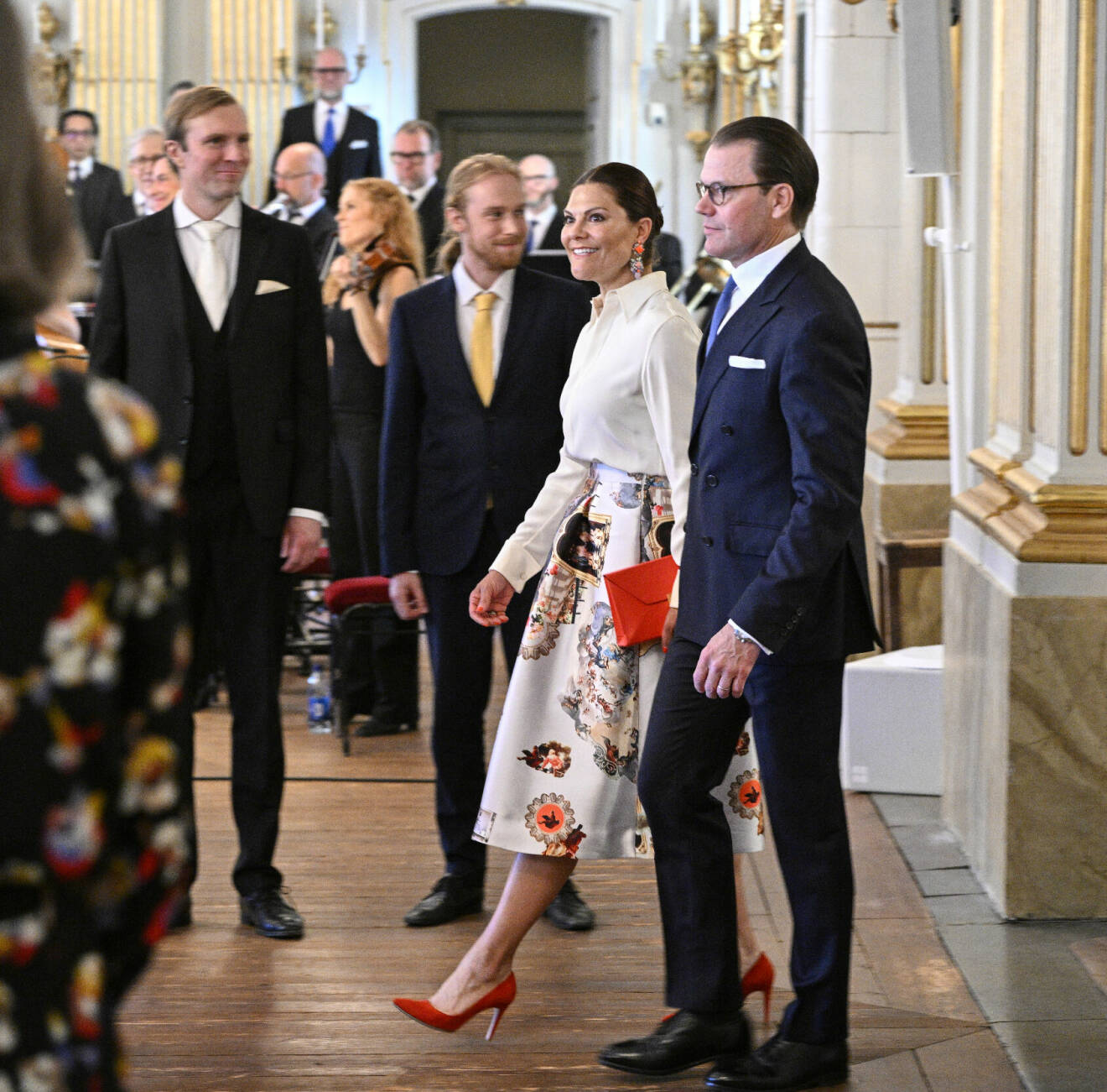Kronprinsessparet i publiken när Svenska Akademien firade Sverige 500 år med operan Gustav Vasa