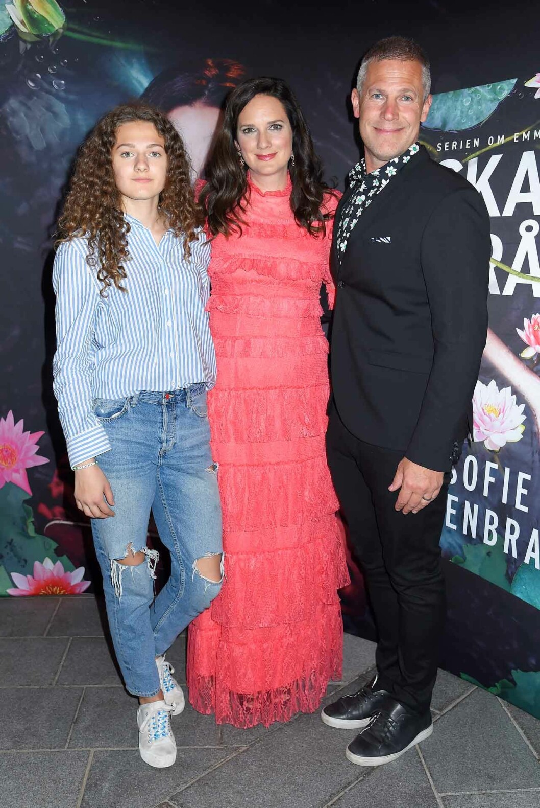 Kvällens huvudperson Sofie Sarenbrant, maken Tommy och dottern Kharma. Kvällens huvudperson Sofie Sarenbrant, maken Tommy och dottern Kharma.