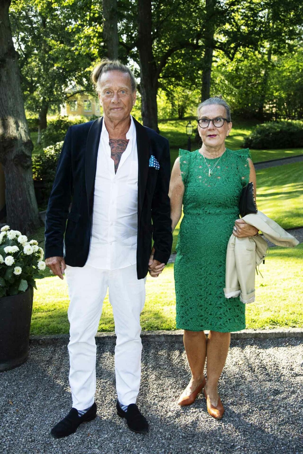 Björn Ranelid och hustrun Margareta är givna gäster på den årliga förlagsfesten på Nedre Manilla.