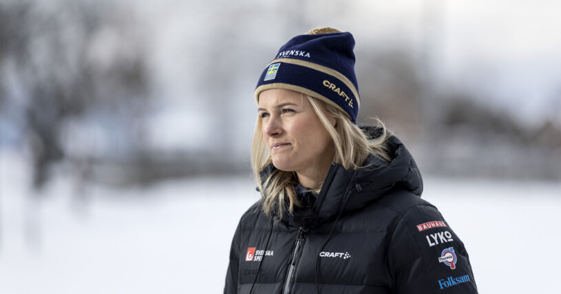 Frida Karlsson använder en specialbyggd sked för att få igång blodcirkulationen. Frida Karlsson