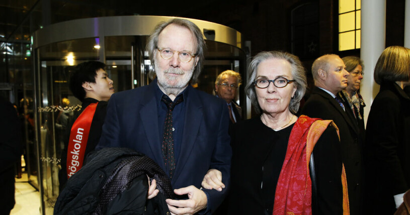 Benny Andersson på invigning med frun Mona Nörklit. Benny Andersson och Mona Nörklit
