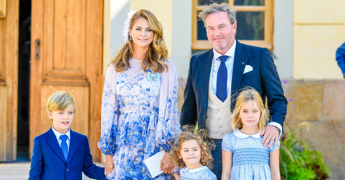 Prinsessan Madeleine, Chris O'Neill, prins Nicolas, prinsessan Leonore och prinsessan Adrienne