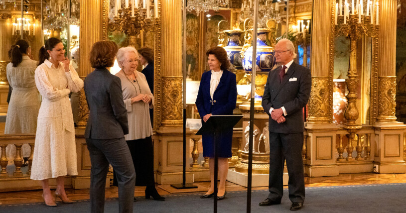 Kungaparet, kronprinsessan Victoria och prinsessan Christina – tillsammans igen! Kronprinsessan Victoria, prinsessan Christina, drottning Silvia och kung Carl Gustaf