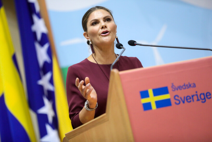 Kronprinsessan Victoria, brinnande engagerad. Kronprinsessan Victoria håller tal om klimatfrågan
