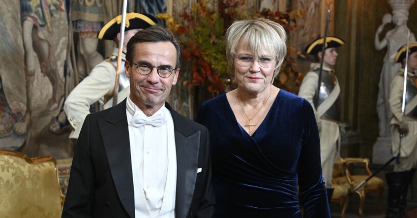 Statsminister Ulf Kristersson och Birgitta Ed under Nobelfesten 2022. Ulf Kristersson och Birgitta Ed under Nobelfesten 2022