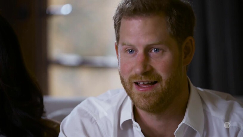 En förväntansfull prins Harry – snart blir han tvåbarnsfar. Prins Harry