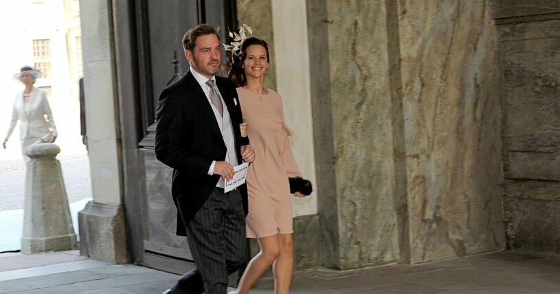 Chris O'Neill och prinsessan Sofia på prinsessan Estelles dop 2012. Chris O'Neill och prinsessan Sofia på prinsessan Estelles dop 2012