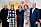 Jean Christophe Maillot, Charlotte Casiraghi, George Condo, prinsessan Caroline och furst Albert bredvid varandra på kungligt uppdrag