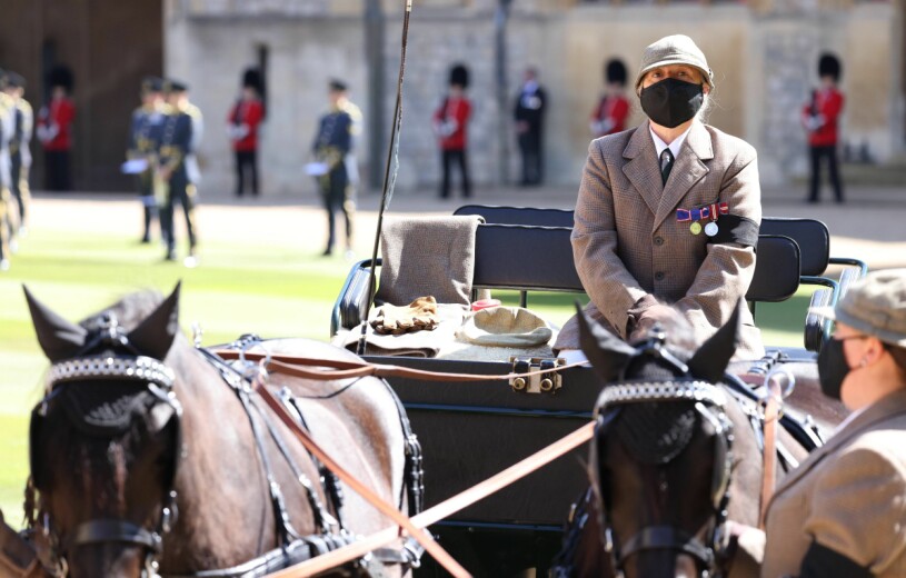 Prins Philips hästar Balmoral Nevis och Notlaw Storm vid begravningen