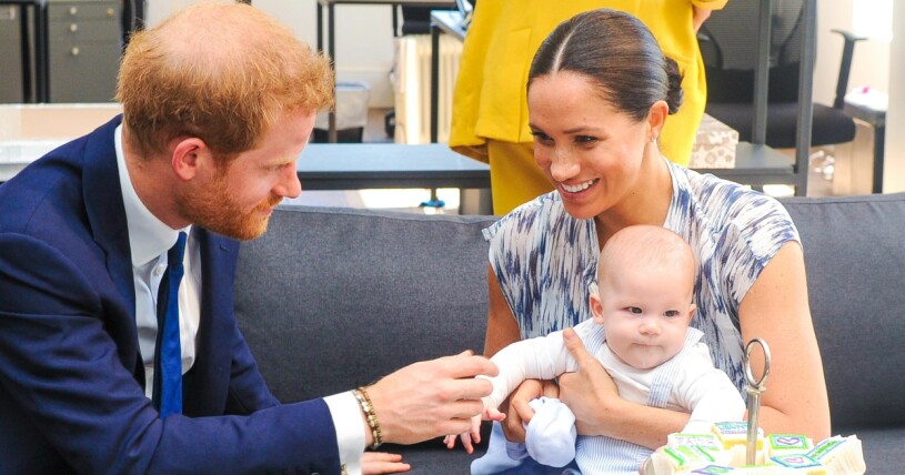 Prins Harry och Meghan Markle med sonen Arhcie. Prins Harry, Meghan Markle och sonen Archie