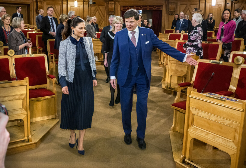 Kronprinsessan Victoria och talmannen Andreas Norlén firade Nordens Dag 2022