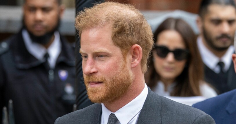 Prins Harry i London i samband med domstolsförhandlingen mot Daily Mail