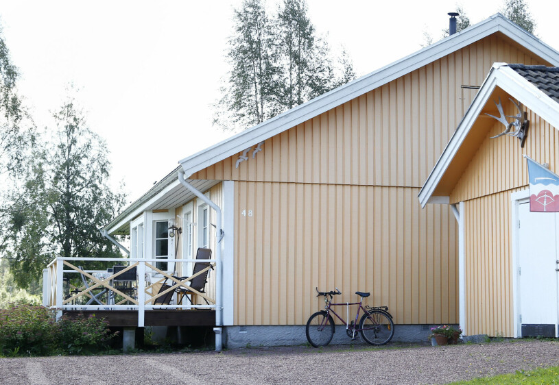 Den gula villan i Kåtilla där Sofia har vuxit upp. Prinsessan Sofias barndomshem. Marie och Erik Hellqvists hus i Kåtilla i Älvdalen