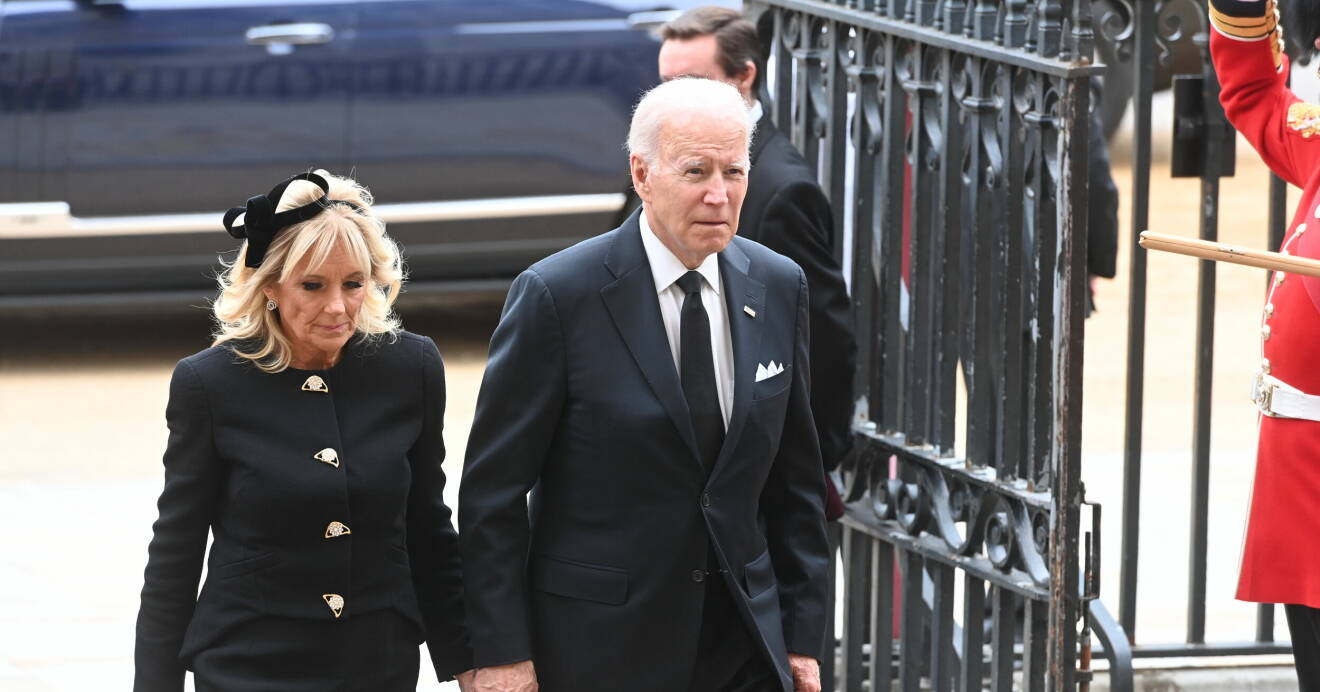 Jill och Joe Biden på drottning Elizabeths begravning